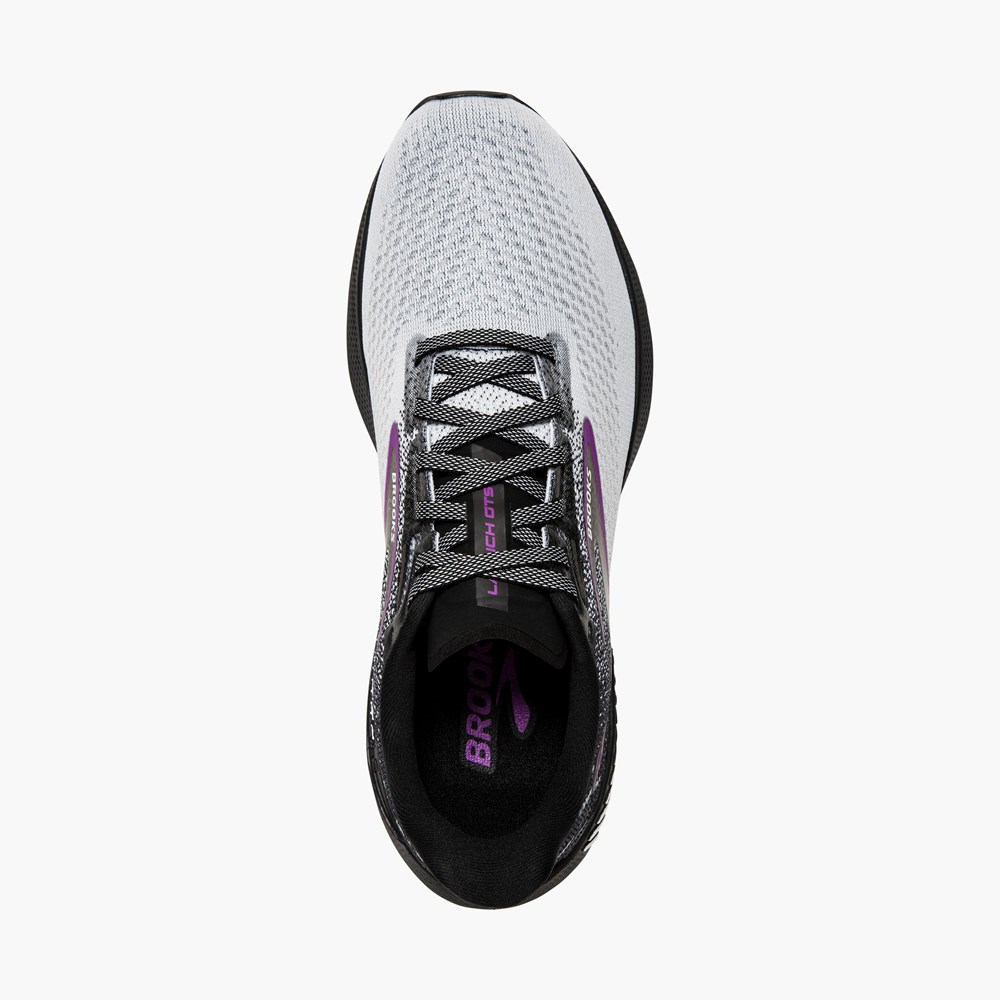 Chaussure Running Brooks Launch GTS 10 Noir Grise Femme | AQM-4830234